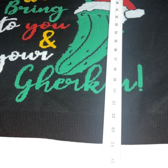 Threadbare Plus Christmas Gherkin Women's Crew-Neck Knit
Sweater In Black 12US - Picture 12 of 15
